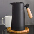 Garrafa Térmica 1 Litro Café Água Quente Gelada Cabo Madeira