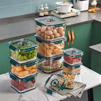 Kit 9 Potes Herméticos de Vidro — Geladeira Organizada e Alimentos Frescos por Mais Tempo
