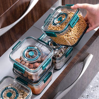 Kit 9 Potes Herméticos de Vidro — Geladeira Organizada e Alimentos Frescos por Mais Tempo
