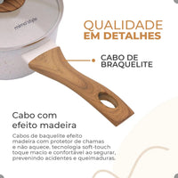 Jogo De Panelas Antiaderente Cerâmica Mimo 10 Peças