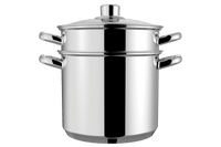 Espagueteira Caldeirão em Aço Inox Brinox Savoy Ø 20cm 5 Litros e Cozi 20cm 4,8 Litros - Espagueteira Savoy - Brinox Caldeirão Ø20 x 17cm 5L X COZI 20 x 16,8cm 4,8L - Brinox