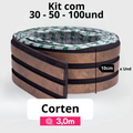 Kit Painel Ripado Autocolante 3M Laminado  | Linha Madeto | TOP