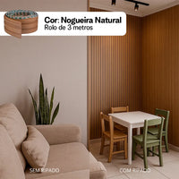 Kit Painel Ripado Autocolante 3M Laminado  | Linha Madeto | TOP