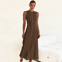 Vestido Midi de Malha Sem Mangas Eleganza