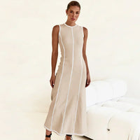 Vestido Midi de Malha Sem Mangas Eleganza