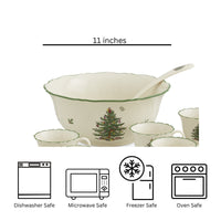 Kit 10 Peças de Porcelana - Estampa Árvore de Natal