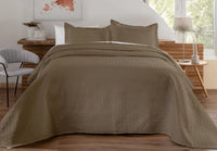 Kit Colcha de Cama Caqui Carpentino